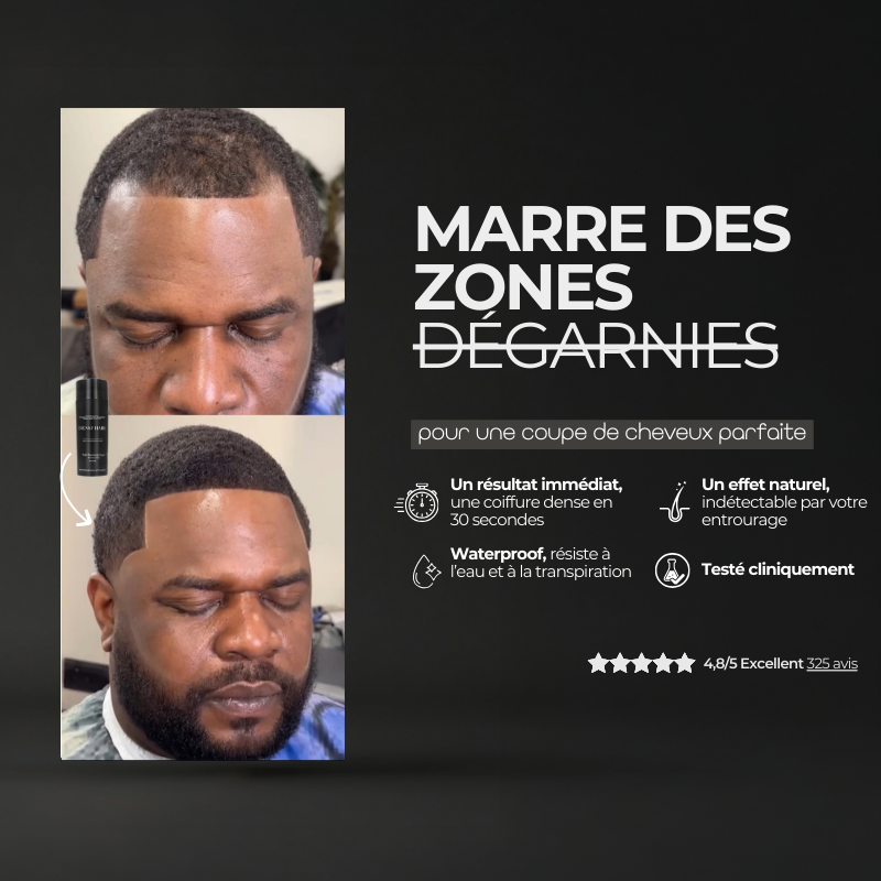 Kit 4 pièces Densy Hair® - Fibres capillaires densifiantes + Fixateur