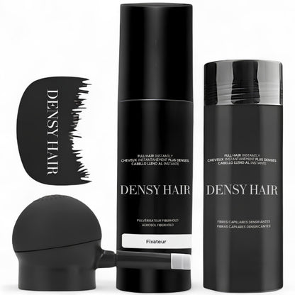 Kit 4 pièces Densy Hair® - Fibres capillaires densifiantes + Fixateur