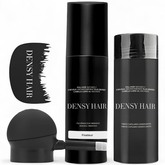 Kit 4 pièces Densy Hair® - Fibres capillaires densifiantes + Fixateur